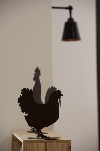 Déco Poule et coq en métal